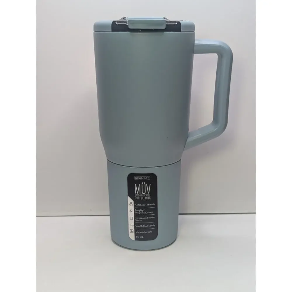 BrüMate Müv 35 oz Leakproof Travel Coffee Mug Mist Blue New